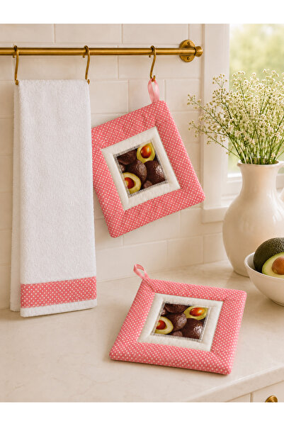 Ays Quilt Mutfak Havlusu ve Tutacak Seti – 3’lü Mutfak Takımı