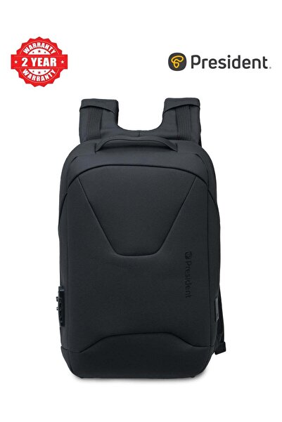 President Unisex Slim Backpack with TSA Lock & USB Port - Water-Resistant Day...
