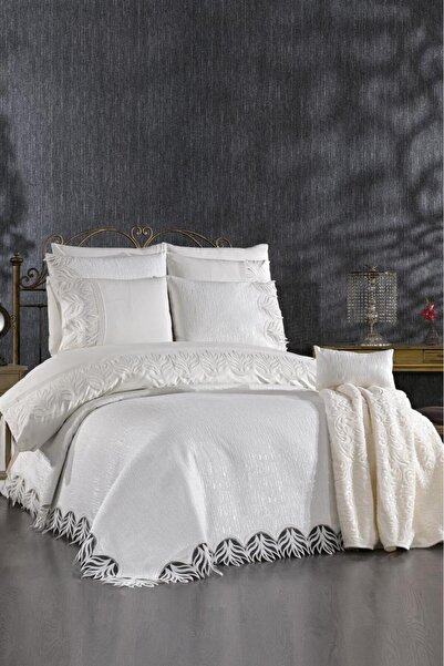 Çeyiz Diyarı طقم بطانية كاتارينا 11 قطعة باللون الكريمي
