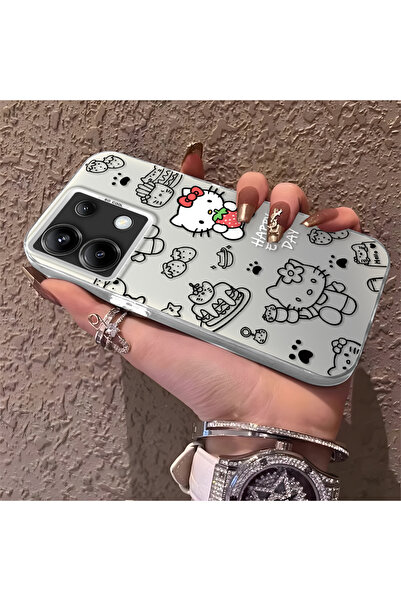 SLIMFELT Redmi Note 13 Pro 5G Uyumlu Sevimli Anime Kılıf, sade uyumlu model