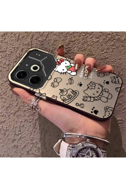 SLIMFELT Tecno Pova 6/Pova 6 Pro 5G Uyumlu Sevimli Anime Kılıf, sade uyumlu m...