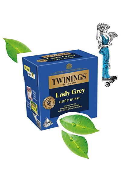 Twinings ليدي غراي شاي أسود بنكهة البرغموت والحمضيات 20 كوبًا من أكياس الشاي