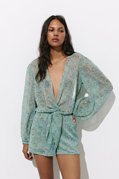 Pull & Bear Büzgülü kısa tulum