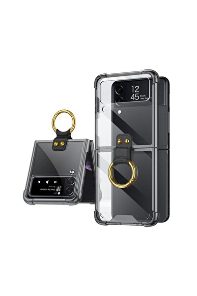sscase Σκληρή Θήκη με Δαχτυλίδι Transparent Black (Samsung Galaxy Z Flip3 5G)