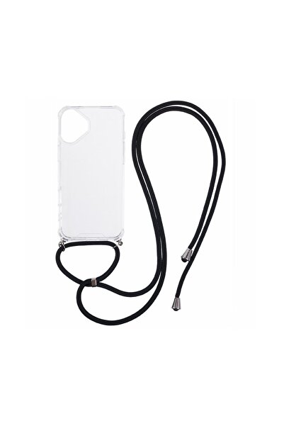 sscase Διάφανη Θήκη Σιλικόνης με Λουράκι Black (Apple iPhone 16 Plus)