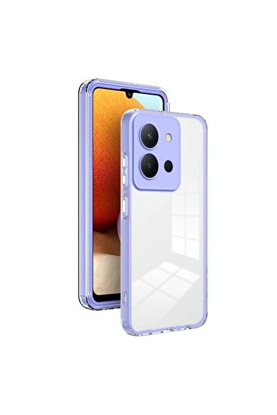 sscase Color Frame Διάφανη Σκληρή Θήκη Purple (Vivo Y36 4G)