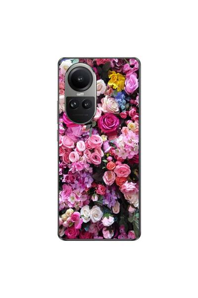 OEM Husa compatibila cu Oppo Reno10 5G Silicon Gel Tpu Model Trandafiri Roz