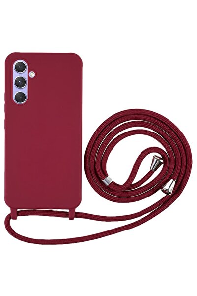 sscase Candy Colors Θήκη Σιλικόνης με Λουράκι Wine Red (Samsung Galaxy A25 5G)