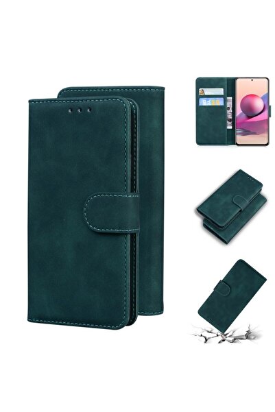 sscase Skin Feel Magnetic Θήκη Πορτοφόλι Green (Xiaomi Redmi Note 10/Note 10s)