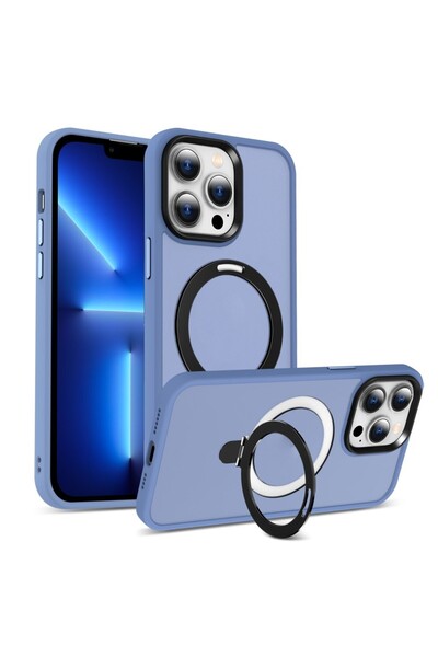 sscase Bumper Magsafe Σκληρή Θήκη με Stand Ημιδιάφανη Blue (Apple iPhone 13 P...