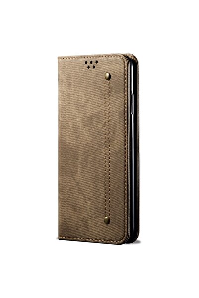 sscase Denim Texture Θήκη Βιβλίο Khaki (Nothing Phone (3a) Pro)