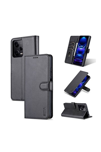 sscase Skin Feel Θήκη Πορτοφόλι Black (Xiaomi Redmi Note 12 Pro Plus)