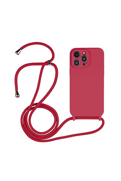 sscase Liquid Θήκη Σιλικόνης με Λουράκι Rose Red (Apple iPhone 14 Pro)