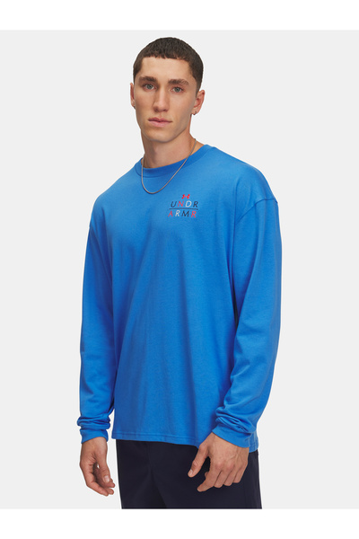 Under Armour Tricou bărbătesc UA HWT MODERN SPORT OS LS-BLU