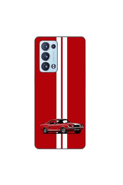 OEM Husa compatibila cu Oppo Reno6 Pro 5G Silicon Gel Tpu Model Red Mustang