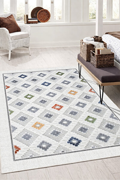Lioara Home Modern Dijital Baskı Halı | Yıkanabilir Kaymaz Taban Mutfak Halısı