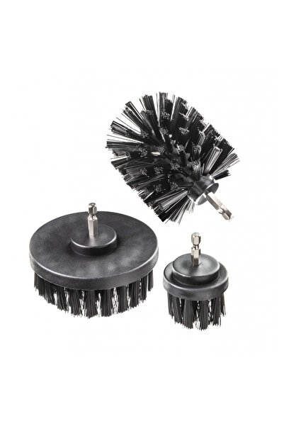 Raider Power Tools Set of 3 plastic brushes Ø50H26 Ø100H26 Ø90H90mm HEX 1/4 a...