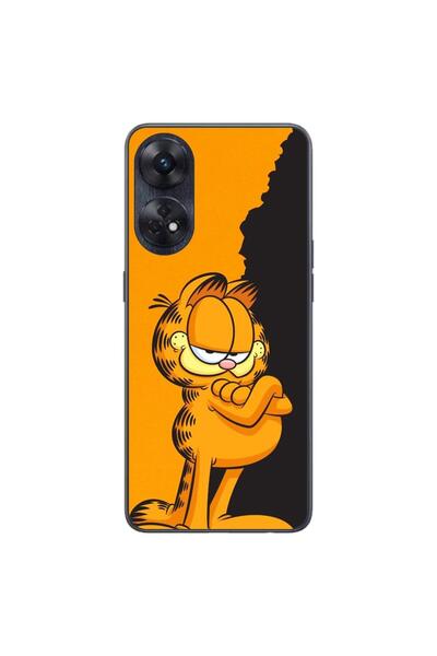 OEM Калъф, съвместим с Oppo Reno8 T 4G, силиконов гел TPU модел Гарфийлд, чер...