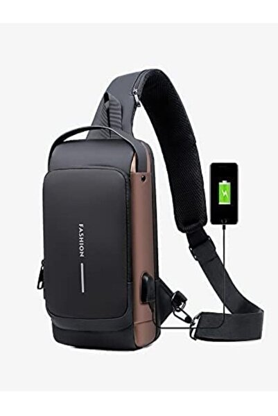 Generic Aashz Fashion Anti-Theft Sling Bag with Password Lock, USB Charging P...