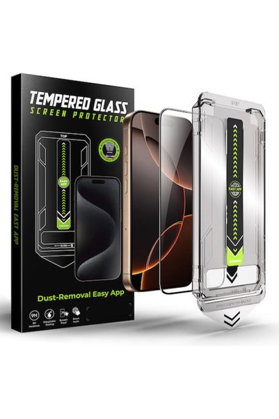 Techsuit Σκληρυμένο Γυαλί Μαύρο (iPhone 15)