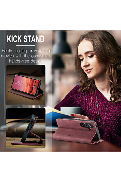 Caseme Husa pentru Samsung Galaxy A57 – CaseMe, tip carte, piele, functie portofel, stand, finisaj catifelat