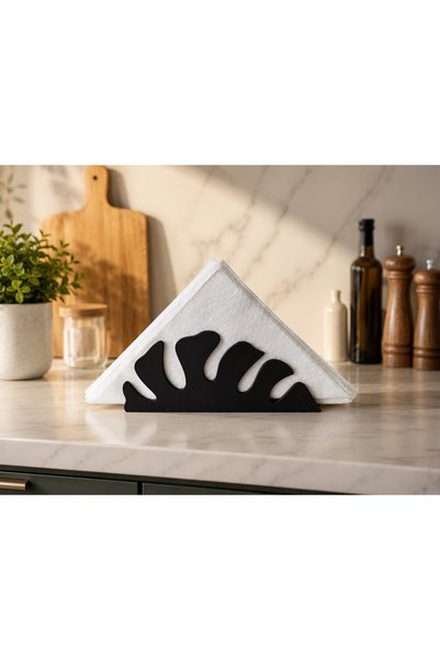 Dekor Modern Black Napkin Holder – Minimal Design for Stylish Table Setting