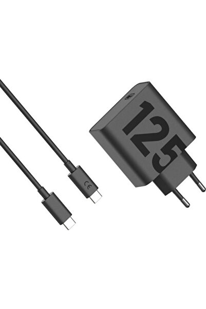 Motorola Φορτιστής με 2 θύρες USB-C και καλώδιο USB-C σε USB-C 125W Μαύρο (Tu...