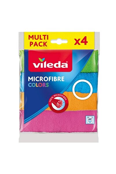 Vileda 155717 Microfiber Cloths, 4 pcs (Multicolor)