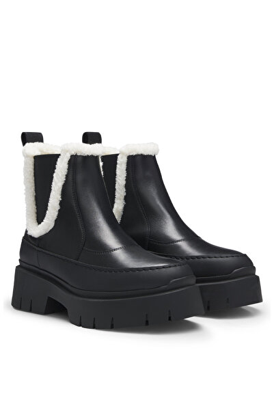 HUGO Siyah Kadın Sneaker Kris_ChBootie_FRLT