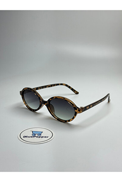 BluePepper Miux Leopar Sunglasses Oval Black Glass Colorful