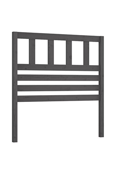 vidaxl Bedside table, gray, 106x4x100 cm, solid pine wood