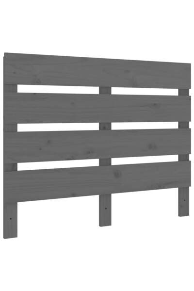 vidaxl Bedside table, grey, 100x3x80 cm, solid pine wood