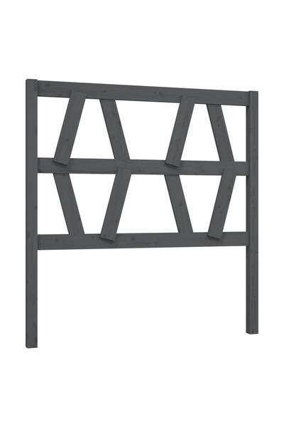 vidaxl Tăblie de pat, gri, 81x4x100 cm, lemn masiv de pin