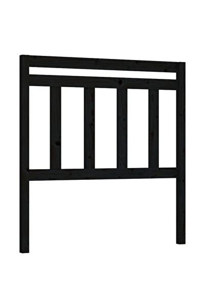 vidaxl Tăblie de pat, negru, 106x4x100 cm, lemn masiv de pin