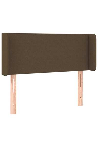 vidaxl Dark brown headboard with wings 83x16x78/88 cm textile