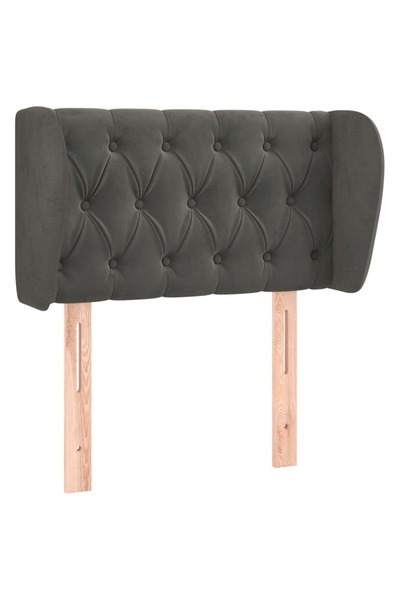 vidaxl Dark grey winged headboard 83x23x78/88 cm Velvet