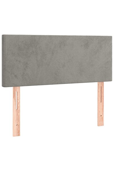 vidaxl Tăblie de pat, gri deschis, 100x5x78/88 cm, catifea