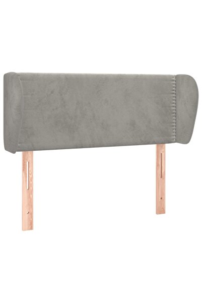 vidaxl Light grey headboard with wings 103x23x78/88 cm Velvet