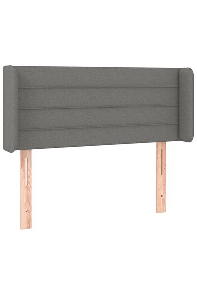 vidaxl Dark grey headboard with wings 93x16x78/88 cm textile