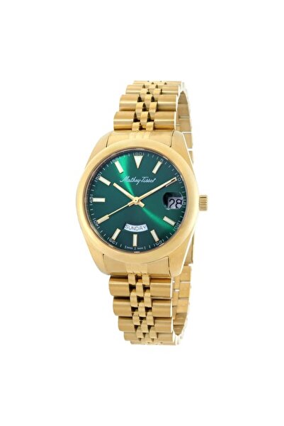 Mathey-Tissot ساعة رجالية D510PV ماثي داي-ديت ذات قرص أخضر مقاس 34 ملم جديدة