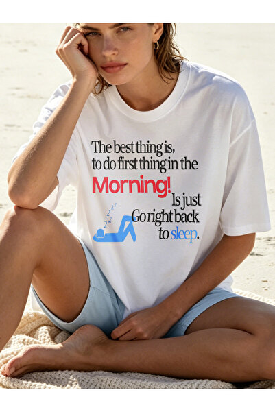 Fleck Womens T Shirts Morning Humor Graphic Tee Casual Loose Fit Summer Top