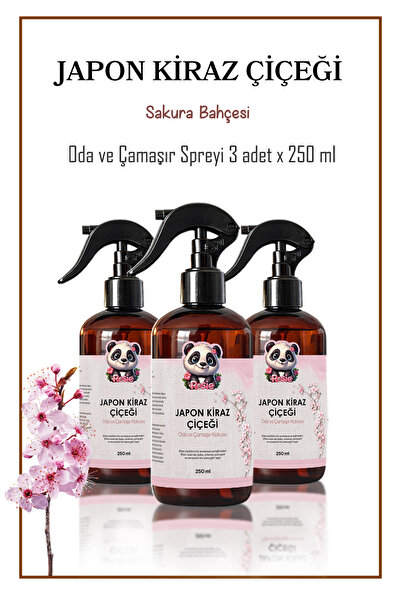 Rosie 3 adet Japon Kiraz Çiçeği Oda ve Çamaşır Spreyi 250 ml