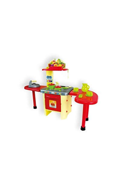 Mochtoys MOCH TOYS Σετ Κουζίνας με Πάγκους 86 εκ. 10155 (Κόκκινο)