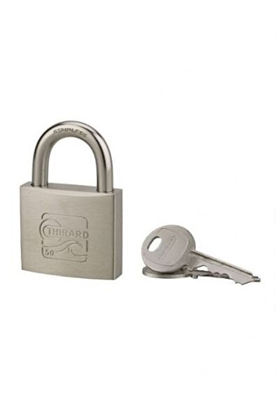 THIRARD Outdoor padlock, Blue Adventure, 50 mm, stainless steel, with key,