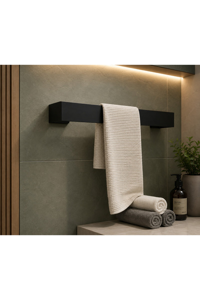 YDGR Yapışkanlı Siyah Havluluk Banyo Düzenleyici Organizer