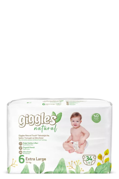 giggles Scutece copii cu benzi laterale de prindere, Extra Large, 15+ kg, 34 ...