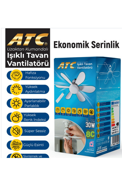 Auren ATC LED IŞIKLI TAVAN VANTİLATÖRÜ KUMANDALI