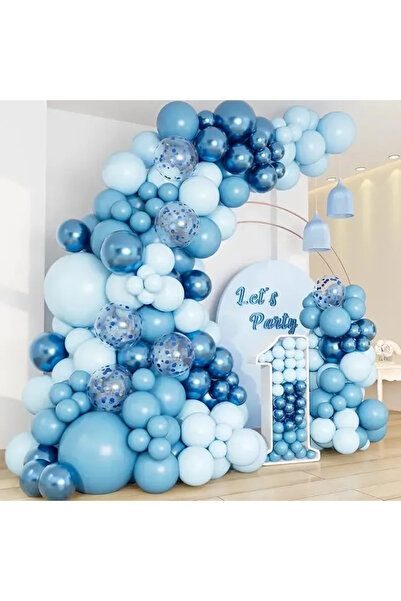 Baloane Vesele Set Arcada Baloane Aniversare Shades of Blue 175 Piese ARC190