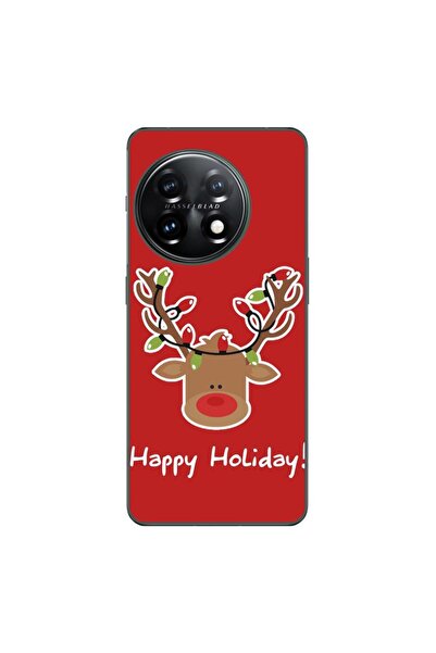 OEM Husa compatibila cu OnePlus 11 Silicon Gel Tpu Model Craciun Ren Happy Ho...