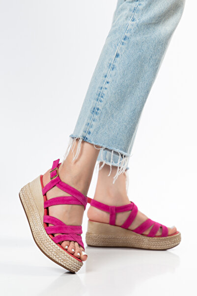 Genuine Leather Soft Bottom 34-35 to 41 Fill Heel Sandals